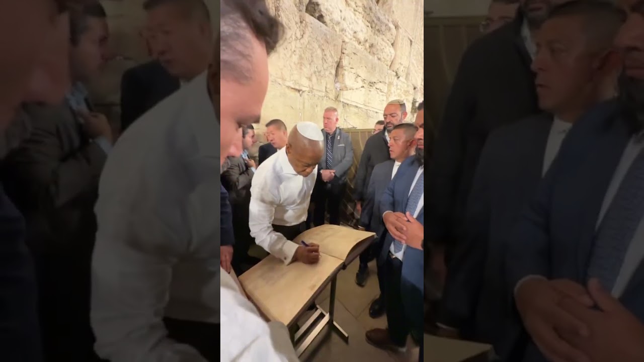 Outgoing NYC Mayor Eric Adams Visits Western Wall
