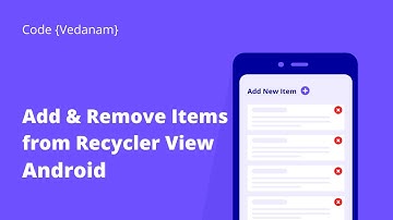 Add and Remove Items From Recycler View | Android Studio Tutorial #android #java #appdevelopment