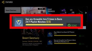 Use any throwable item 5 times in oasis