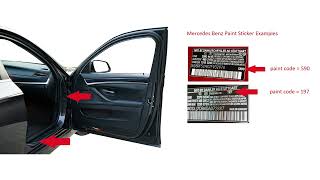 How to find your mercedes benz car paint colour code