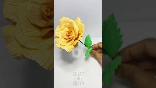 DIY How To Make Rose💛🌹 || Tutorial #diy #handmade #craft #art #shorts #fyp