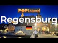 Walking in REGENSBURG / Germany 🇩🇪- Night Tour - 4K 60fps (UHD)