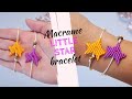 How to make macrame Christmas star mini bracelet: Christmas macrame bracelet tutorial easy