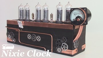 Nixie Clock + Custom Case Time Lapse mini PC build [Steampunk]