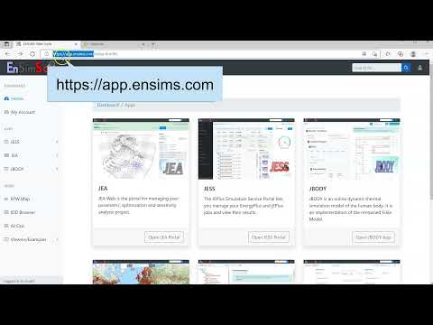 Intro ENSIMS web apps and creating accounts