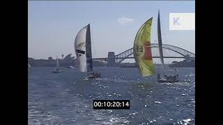 2000s Sydney Harbour Ferry Trip, Skyline, Yacht Race Home Movie