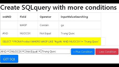 C#| ASP.NET MVC- How to create SQL query combine multiple conditions