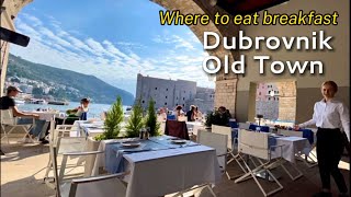 Eating breakfast like at King’s Landing - Dubrovnik, Croatia | Gradska Kavana Arsenal Restaurant