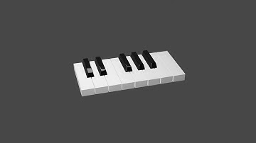 My first musical animation! -  Piano! Rendered in Blender Eevee