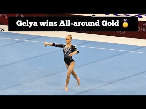 Russian gymnast Angelina Melnikova wins GOLD All-around 🥇 13,800 on floor - Euros Championships 2026