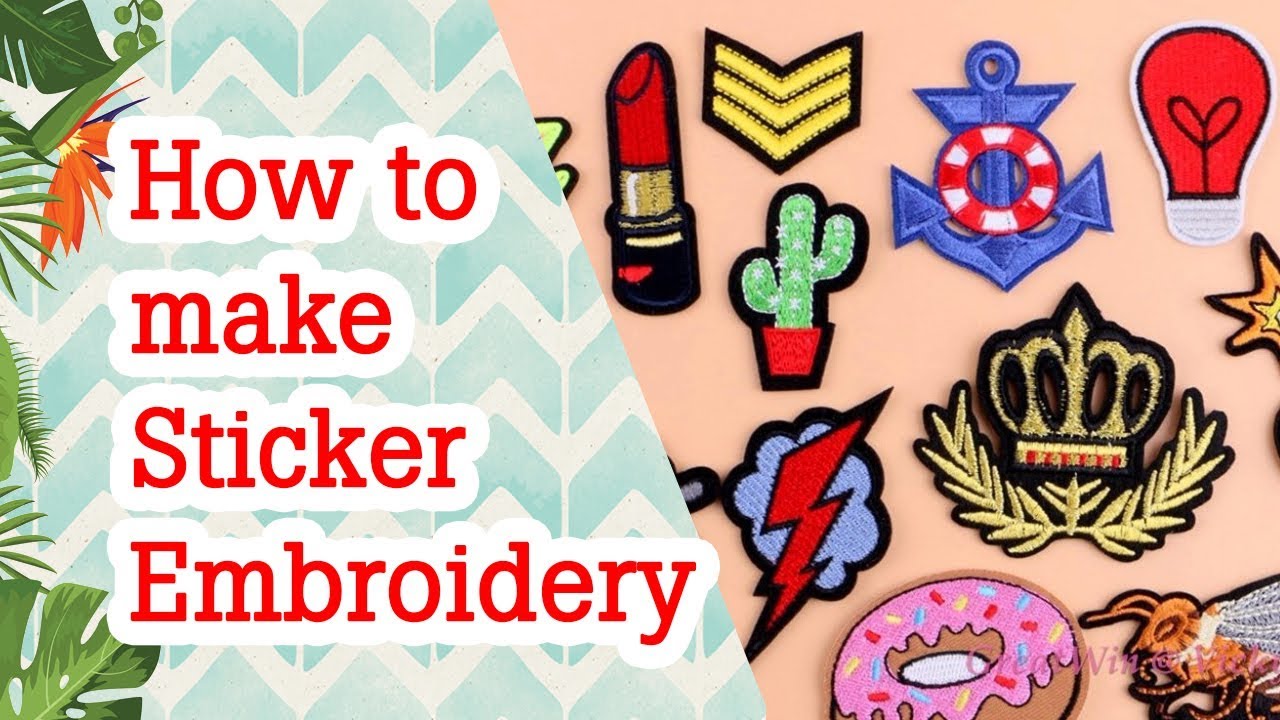 [DYI] How to make Sticker Embroidery - Thêu sticker trang trí - YouTube