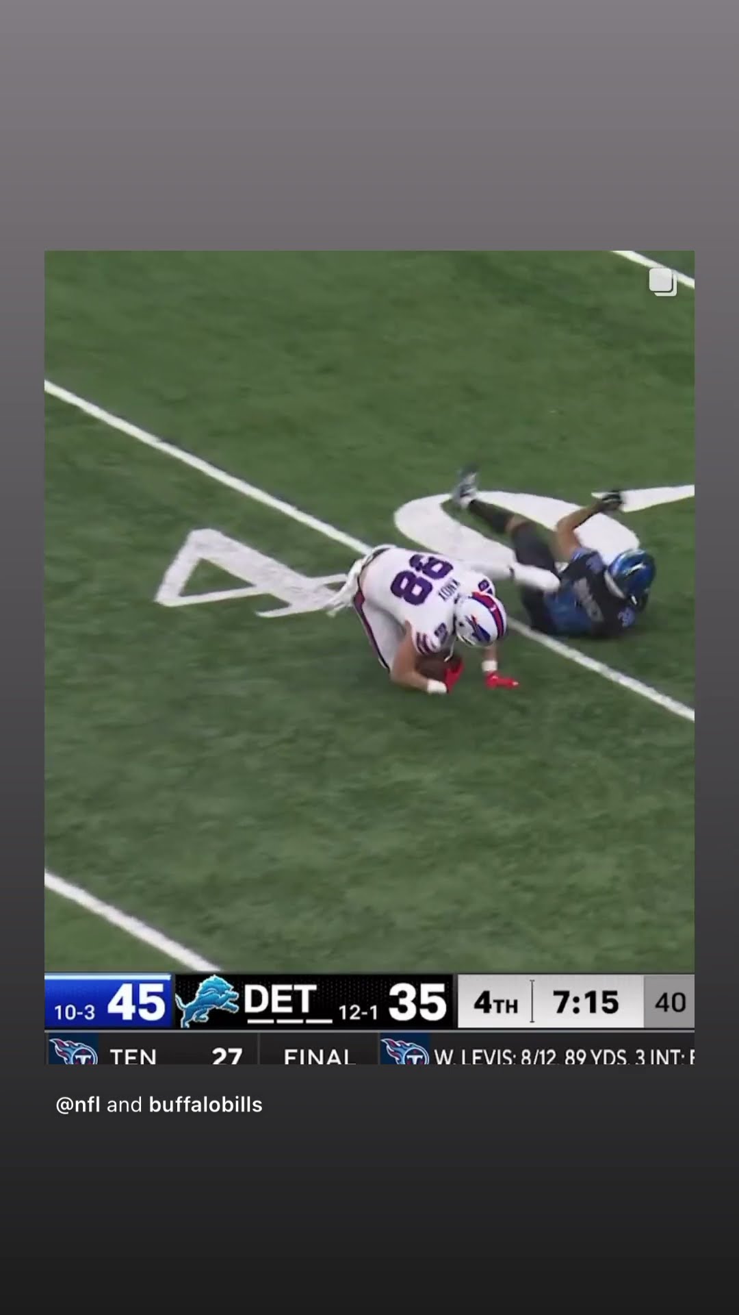 One handed catch #hoodnews #joshallen #dawsonknox #buffalobills #detroitlions #catch #omg #wow #how
