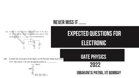 Never Skip ELECTRONICS !! GATE Physics 2022