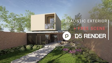Realistic Exterior Render with D5 Render | Private House 268 | Downloadable Project File Included