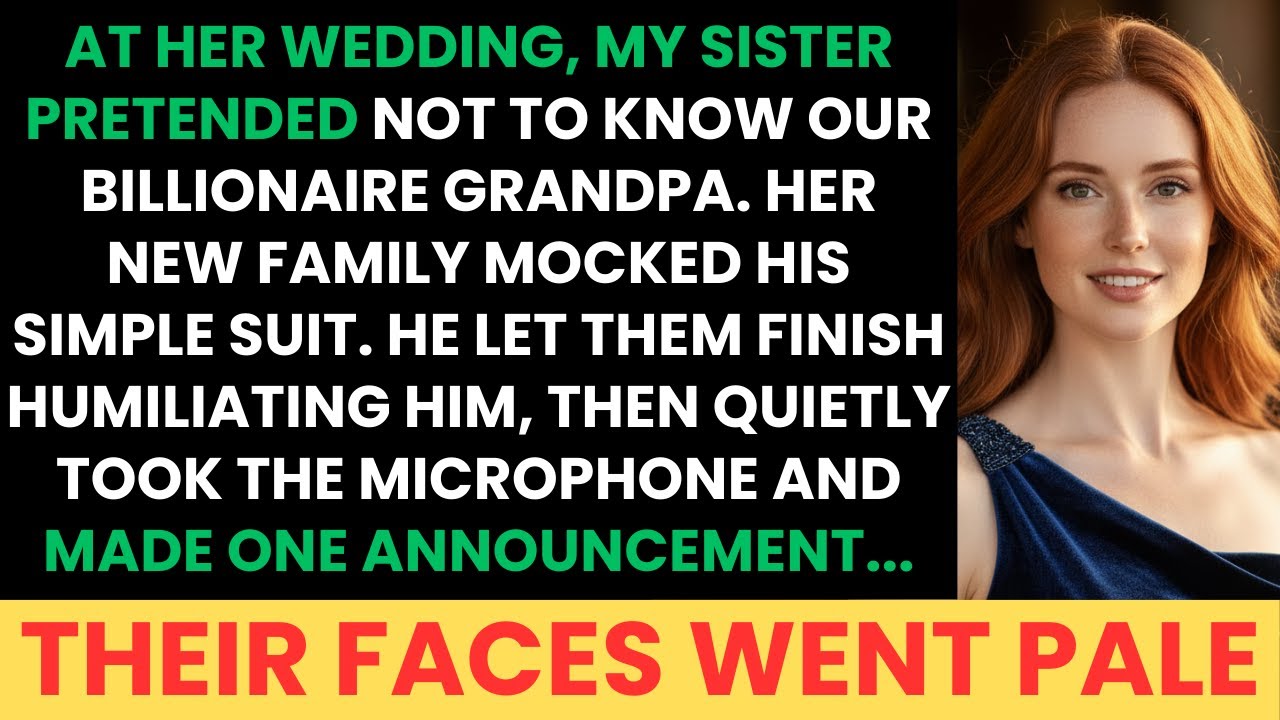 My Sister Pretended Not to Know Our Billionaire Grandpa at Her Wedding, Until The $1B Bill Came Due