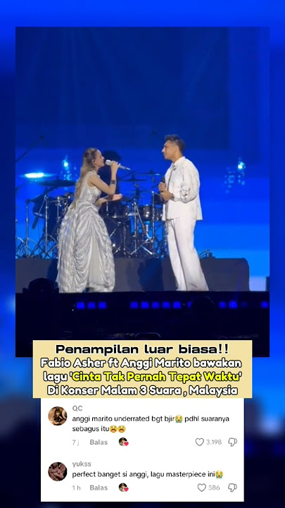 Download lagu 'Cinta Tak Pernah Tepat Waktu' ~ Fabio Asher ft Anggi Marito ( At Malam 3 Suara , Malaysia ) #konser
