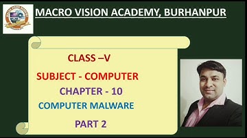 Class 5th | Computer | Chapter 10 | Computer Malware | Part 2 |