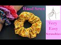 Diy hand sewn scrunchy tutorial  how to make a scrunchies  hand sewing  scrunchy costurado  mo