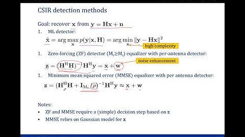 Wireless Communications: lecture 10 of 11 - MIMO