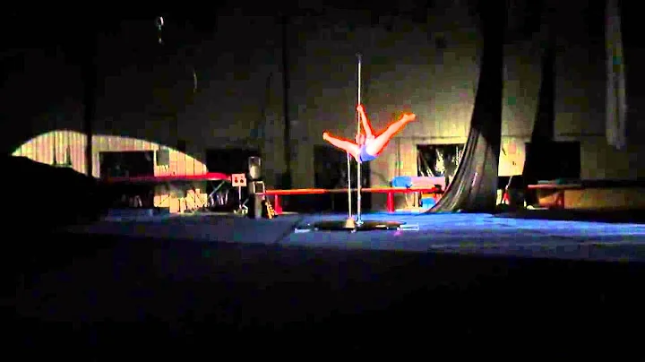 Anita Yussman pole routine Turners Circus Revue 6-15