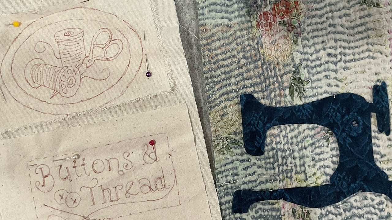 Part 8 Vintage sewing techniques feat… Tim Holtz fabric 