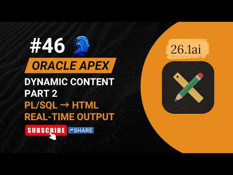 Tutorial-46-Dynamic Content Part-2 Explained | PL/SQL Dynamic HTML