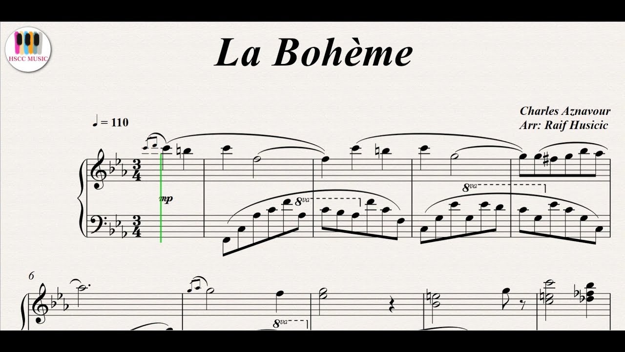 tempo Adolescente miroir de porte la boheme piano partition gratuite En  premier Jabeth Wilson robe