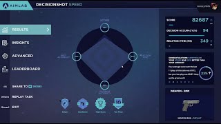 Aim Lab - Decisionshot Speed - High Score 82.6K