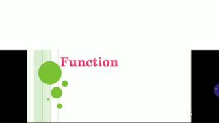 12CS Lesson 1: Function
