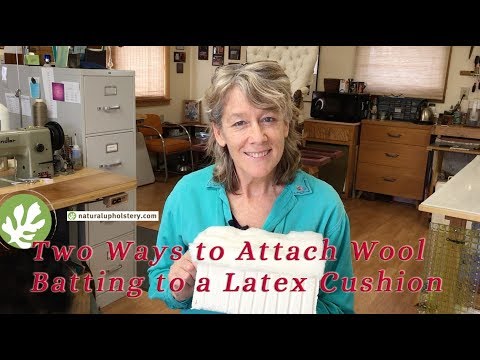 2 Ways to Wrap a Latex Upholstery Cushion with Wool Batting