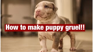 How to make puppy gruel???