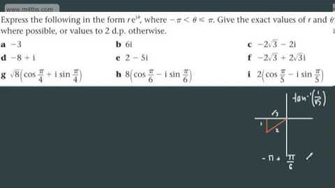 Further Pure 2 FP2 Complex Numbers 4 Converting to exponential Form   Further Maths A Level