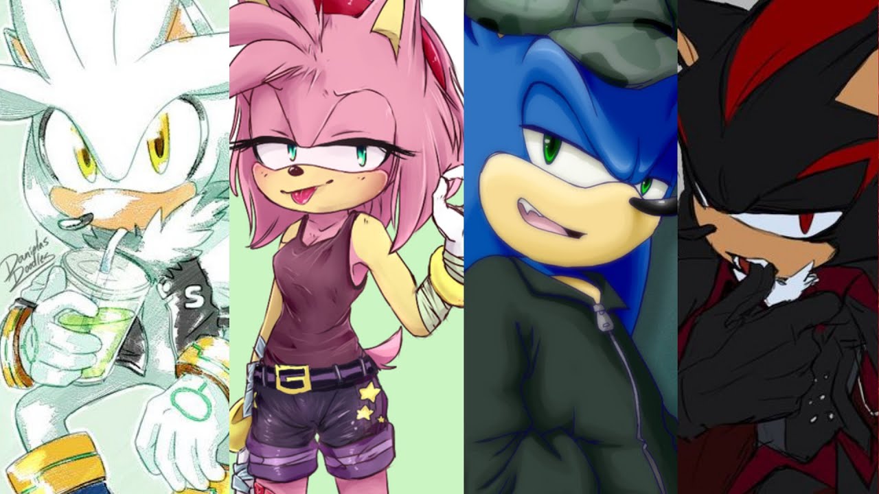 sonic the hedgehog, amy rose, and shadow the hedgehog (sonic