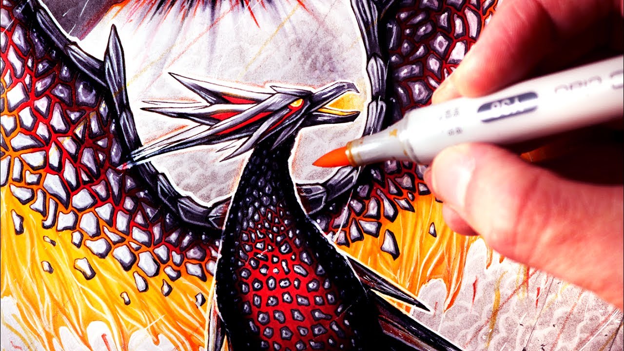 Let's Draw a LAVA PHOENIX - FANTASY ART FRIDAY