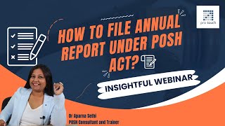 Step-by-Step Guide: Filing Annual Report under POSH Act | Preventing Sexual Harassment at Workplace