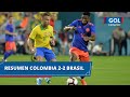 Colombia vs Brasil (2 - 2): goles y resumen del partido