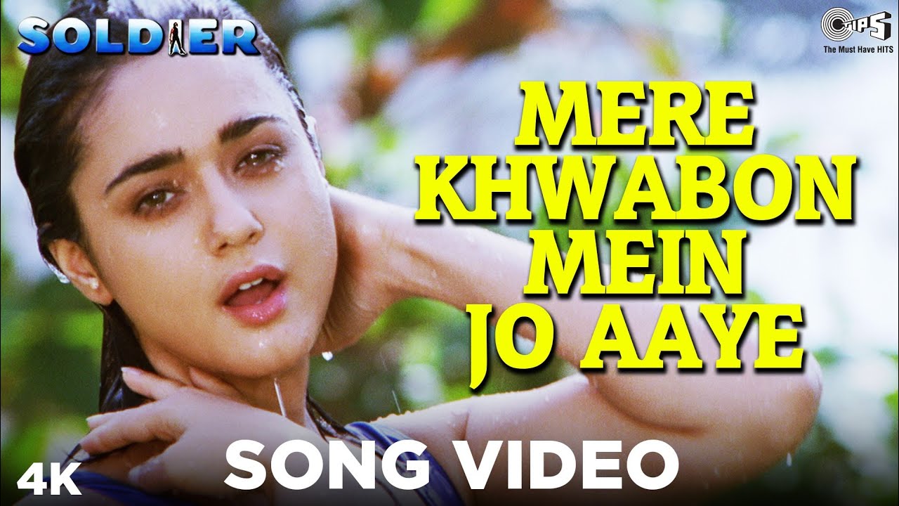 Mere Khwabon Mein Jo Aaye  Alka Yagnik  Bobby Deol  Preity Zinta  Soldier Movie 90s Hindi Song