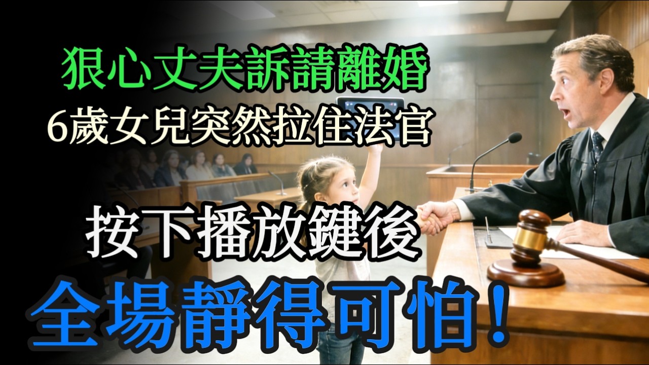 狠心丈夫訴請離婚，6歲女兒突然掏出攔下法官：揭發「媽媽不知的真相」，按下播放鍵後！全場看完後鴉雀無聲
