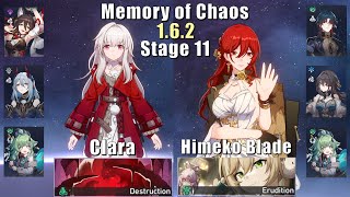 E0 Clara Hyper & E0 Himeko E0 Blade | Memory of Chaos 11 1.6.2 3 Stars | Star Rail