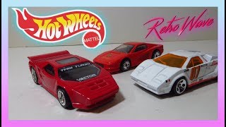 Hot Wheels Vector W8, Testarossa and Countach! 1980's Supercars