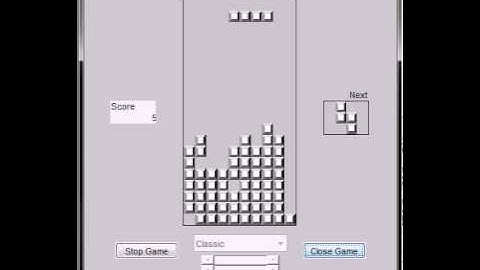 MATLAB Tetris (Mode 1)