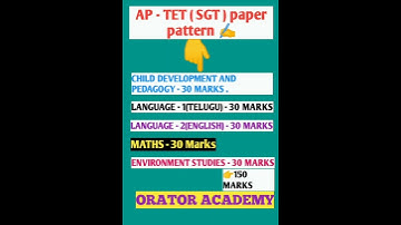 AP - TET ( SGT)paper pattern ✍️
