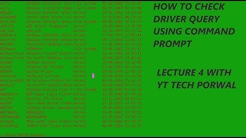 How To Open Driver Query In Command Prompt