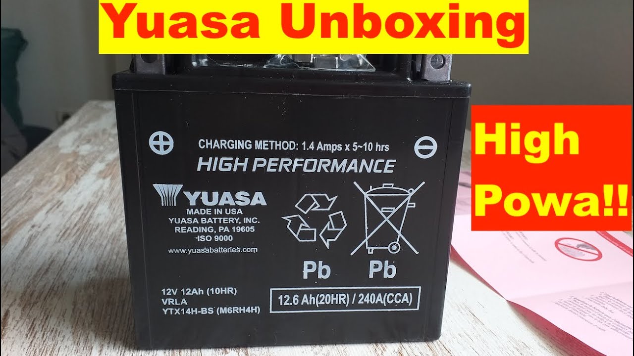 Battery YTX14-BS YUASA 12V 12.6Ah - MotoMoto