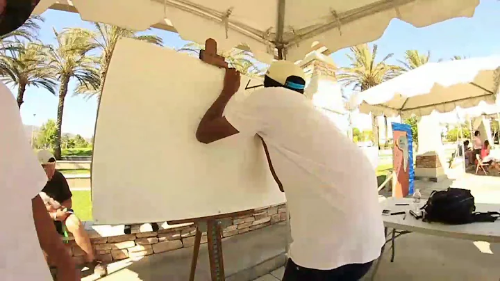 Darren Downing live demo at Fontana CA art festival