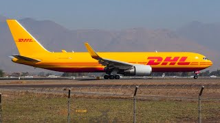 Plane spotting in Santiago SCEL - SCL 2024 - Landing and takeoff of DHL Boeing 767-300 HP-3710DAE