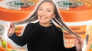 GARNIER ULTIMATE BLENDS HAIR FOOD PAPAYA 3-IN-1 HAIR MASK TREATMENT FOR DAMAGED HAIR DEMO &amp; REVIEW