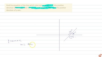 Find the equation of the line which intercepts a length 2 on the positive direction of the x-ax...
