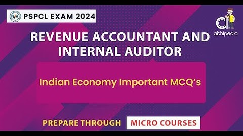 PSPCL Exam 2024 | RA / IA | Indian Economics | Most Important Mcq