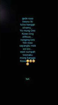 Lirik lagu  GEDE ROSO- abah lala